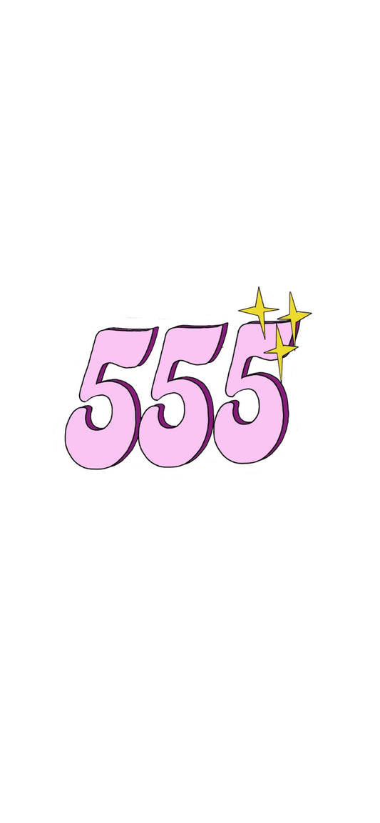 555 Angel number sticker