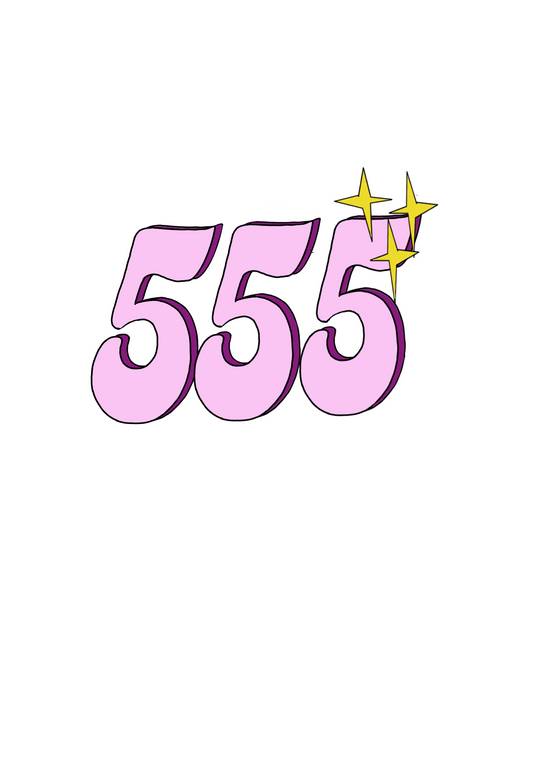 555 Angel number sticker